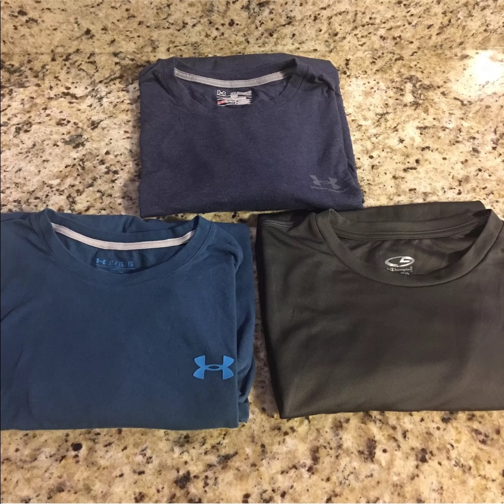 3 Under Amour and Champion Men's Tees XL & XXL