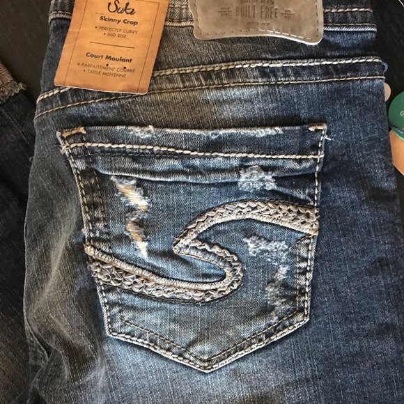 NWT Silver Jeans 👖 SUKI Skinny Crop 29 & 30 - Picture 5 of 8