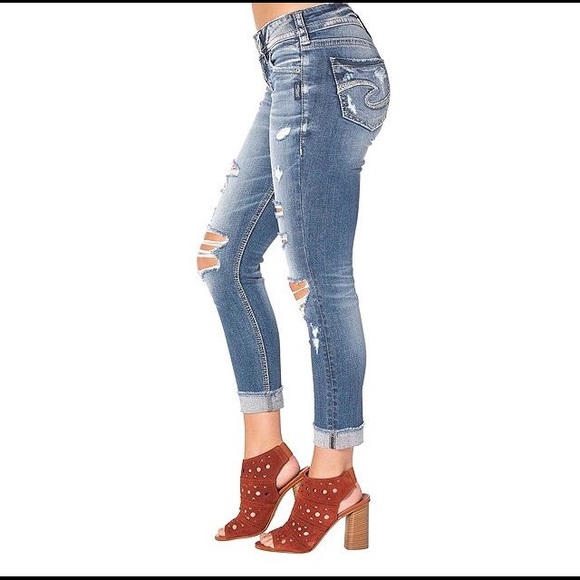 NWT Silver Jeans 👖 SUKI Skinny Crop 29 & 30 - Picture 7 of 8