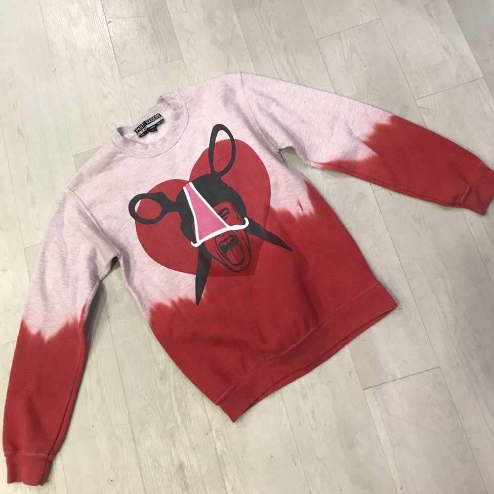 B wood panty raiders pullover sweatshirt size S