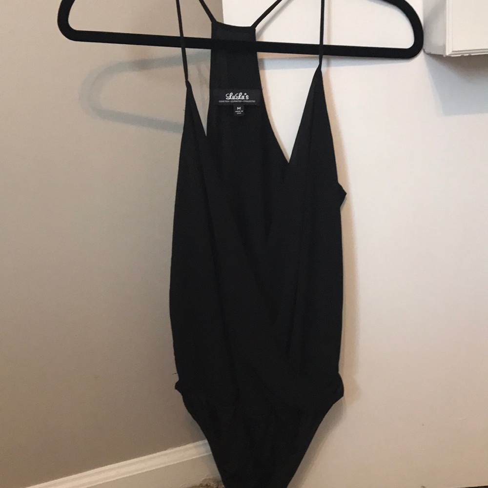 Lulus black low cut bodysuit