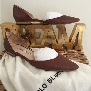 Manolo Blahnik Soussaba Leather Pointy d'Orsay