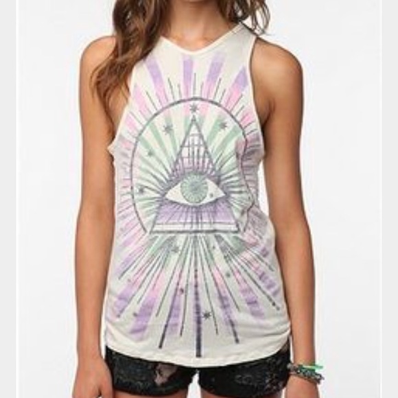 Urban Outfitters Tops - UO Title Unknown Pyramid Eye Tank Top