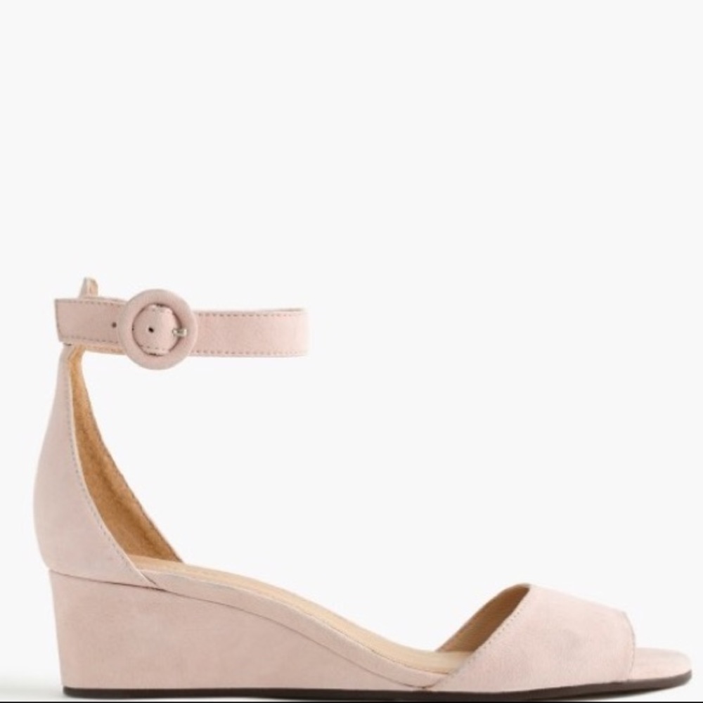 NWOT J. Crew Laila Wedges in Suede Size 7.5