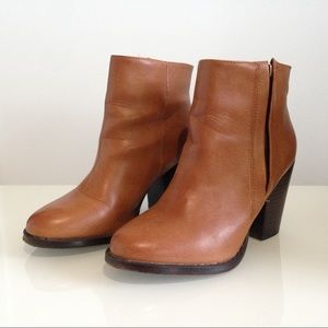 Brown Heeled Ankle Booties
