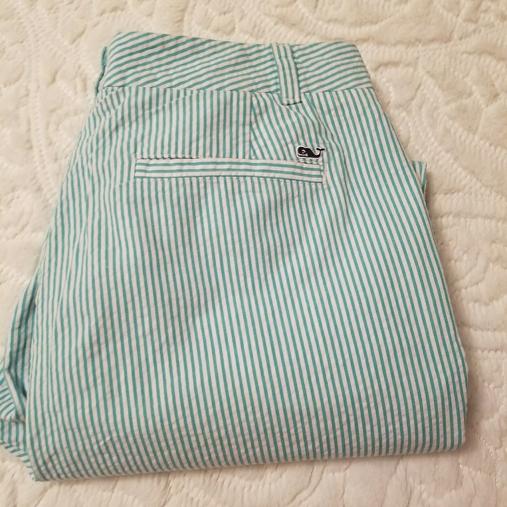 Vineyard Vines  Seersucker Striped Ankle Pants