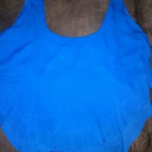 Women blue top