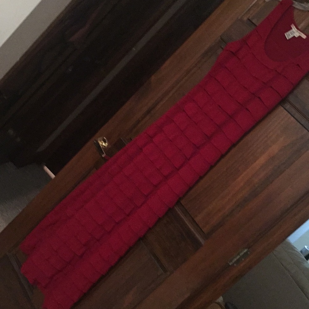 Red maxi dress