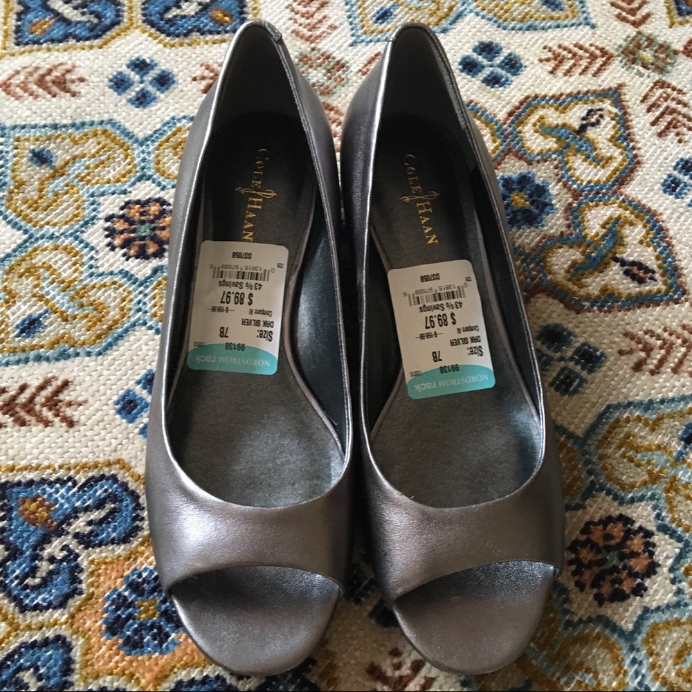 Cole Haan silver wedge