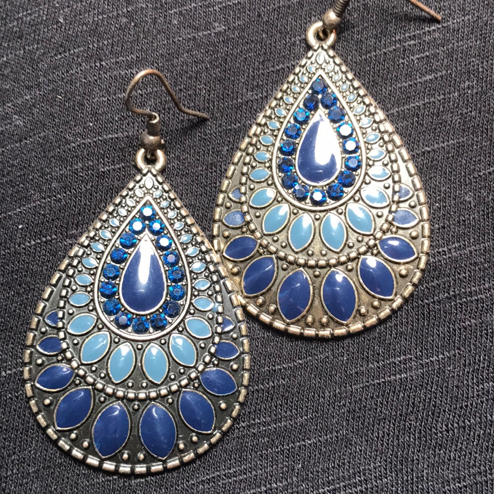 Francesca's Blue Drop Earrings