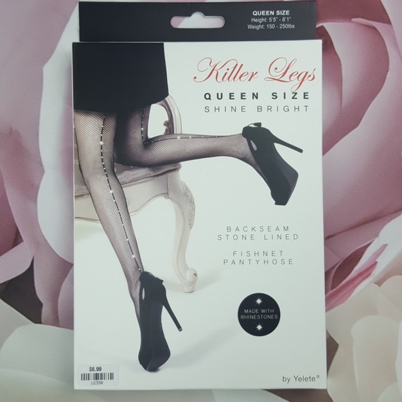 Yelete Killer Legs Women's Fishnet Thigh High Stockings – Stay Up Silicone Band, Side Butterfly Design - View #9