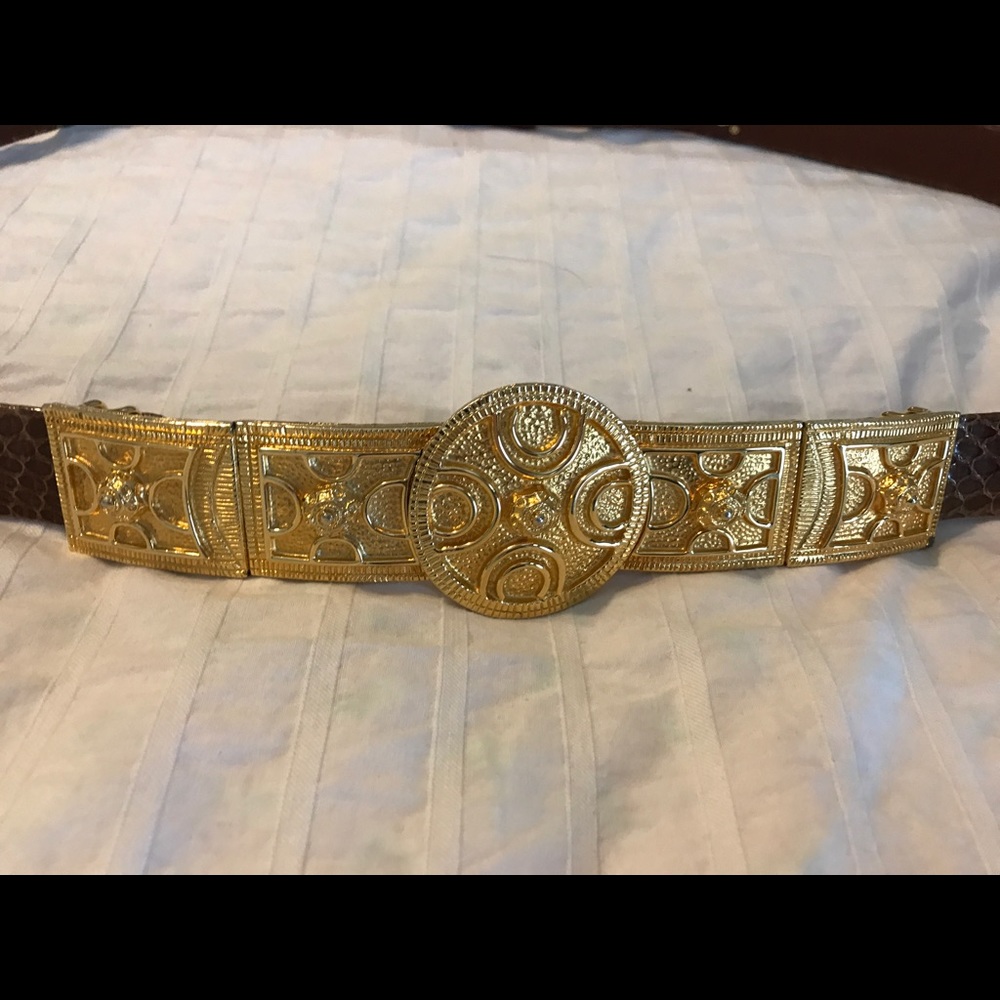 Alexis Kirk Gold Vintage Belt- Rare-Signed!