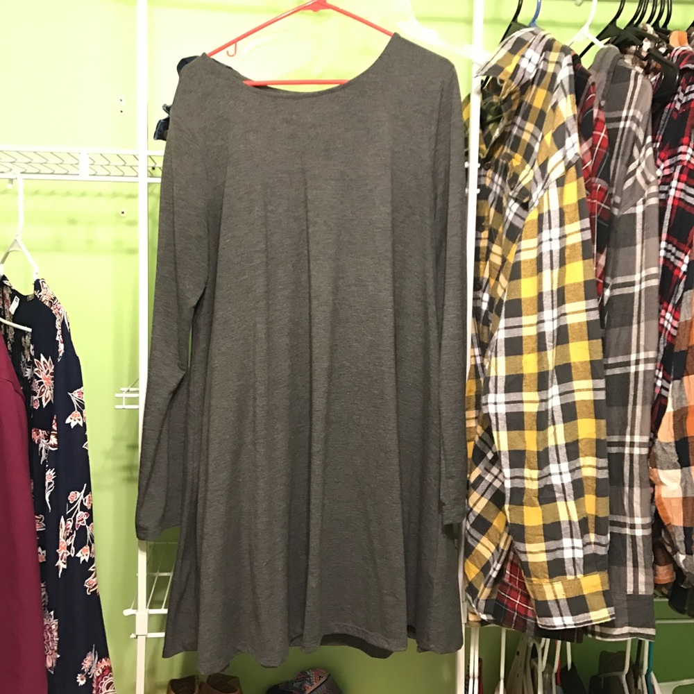 Heather Gray Old Navy long sleeve swing dress