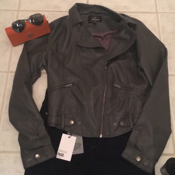 spiritual quality active Jackets & Blazers - Dark Gray Moto Jacket