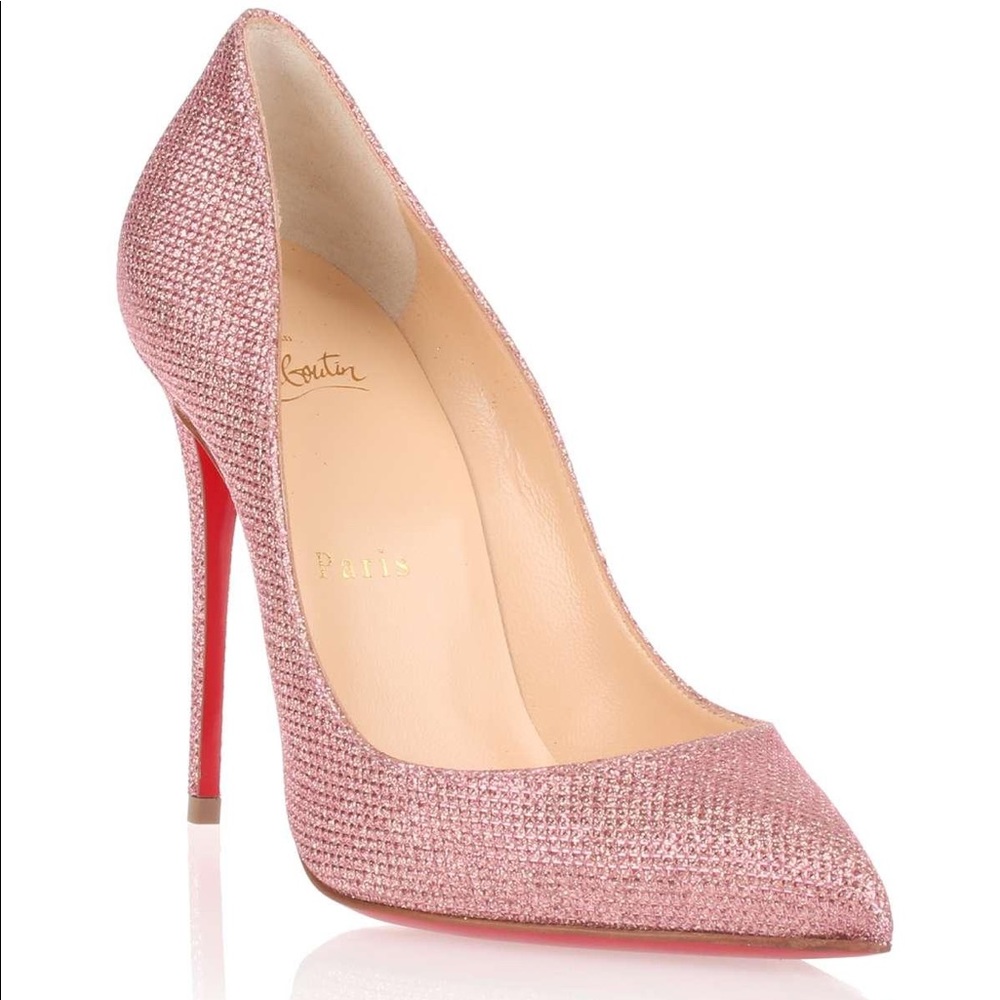 Pink glitter louboutins