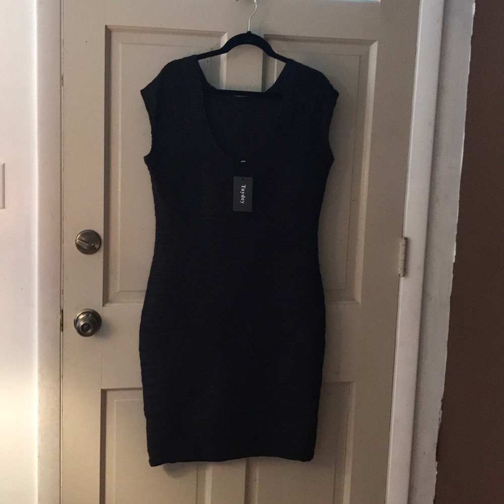 Knee length black dress