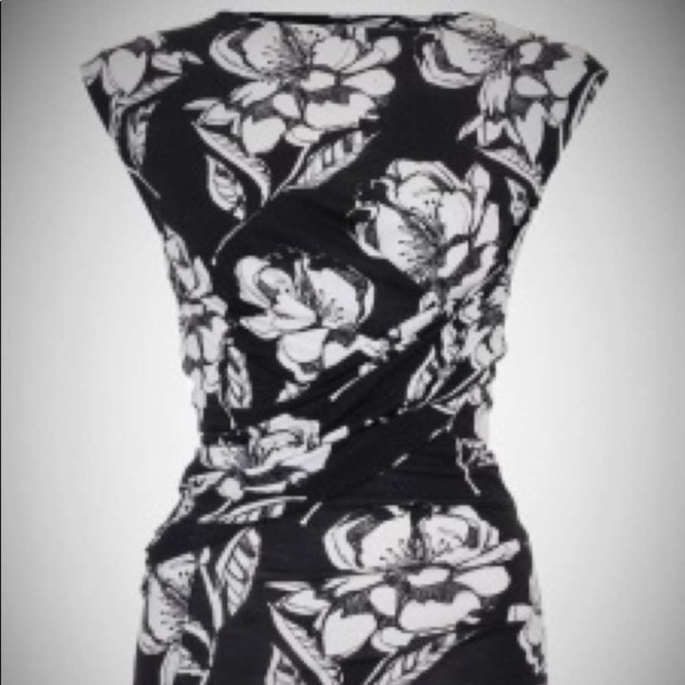 French Connection shadow bloom mono dress