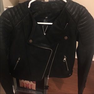 NWT real leather moto jacket