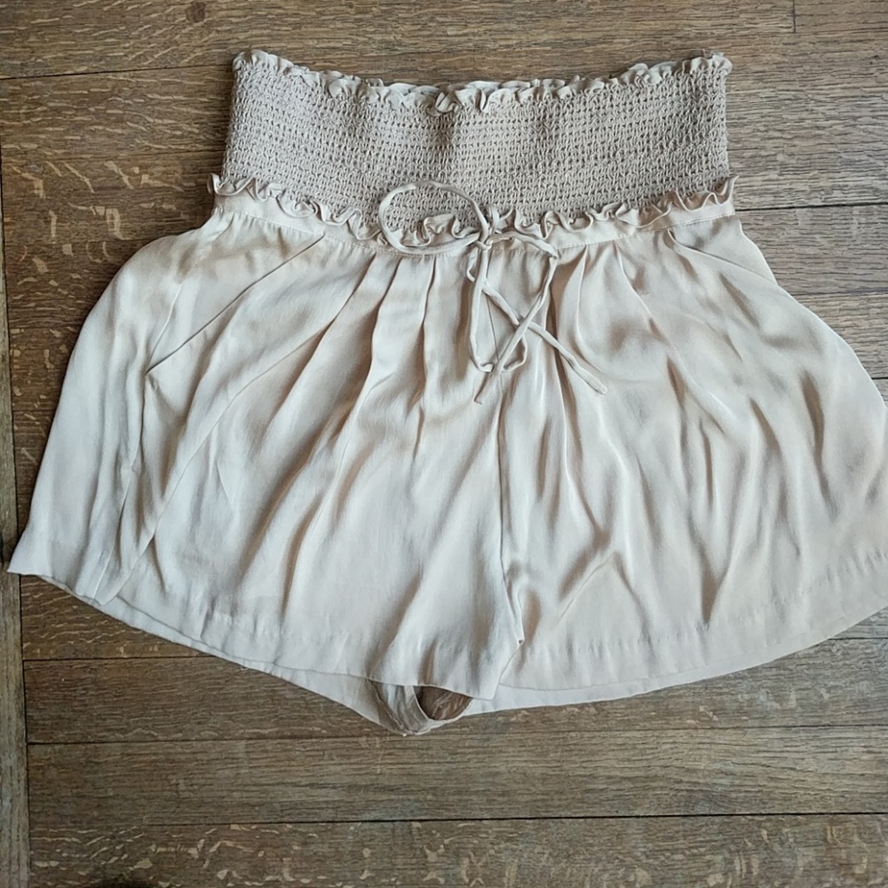 Catherine Malandrino high waisted silk shorts