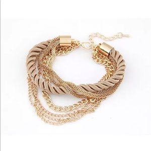 Gold women's fashion bracelet