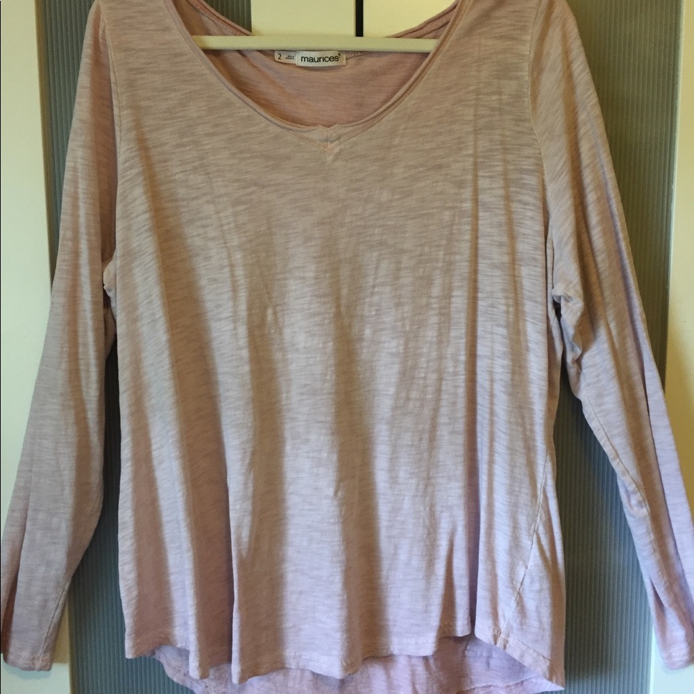 Long sleeve heathered pink COMFY top!!
