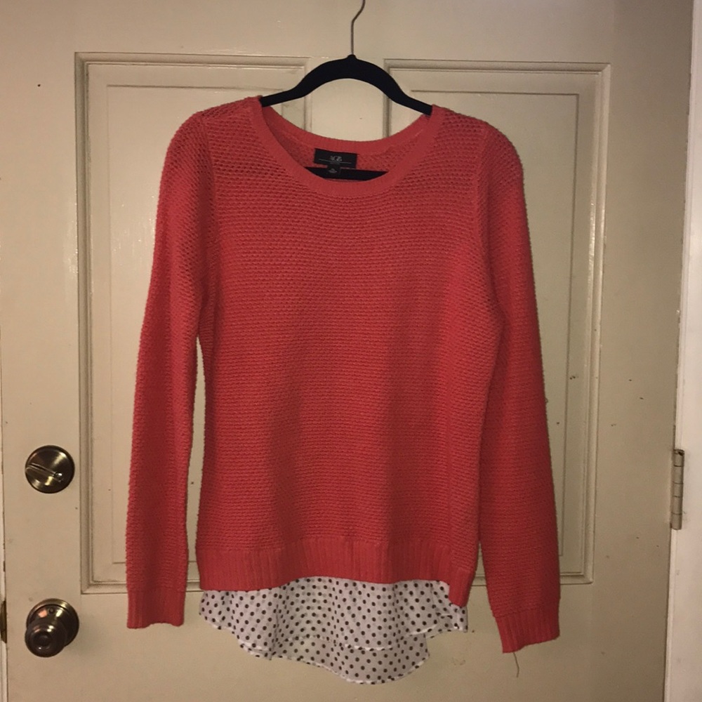 Layered look sweater