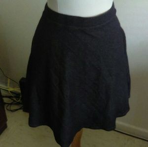 Faux denim mini skirt