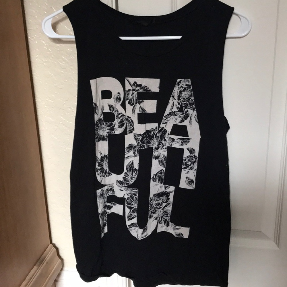 Black muscle tank