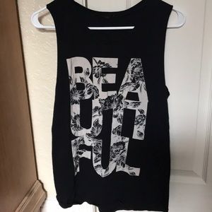 Black muscle tank