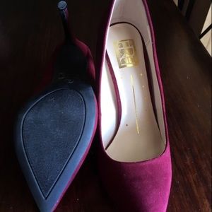 Wine Color Pumps, Size 8