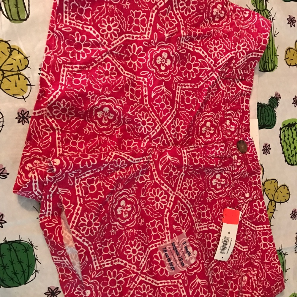 Pink and white old navy shorts