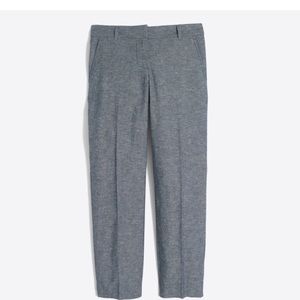 Cotton-linen Chambray Skimmer Pant