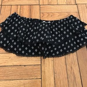 Frills Cropped Tube Top