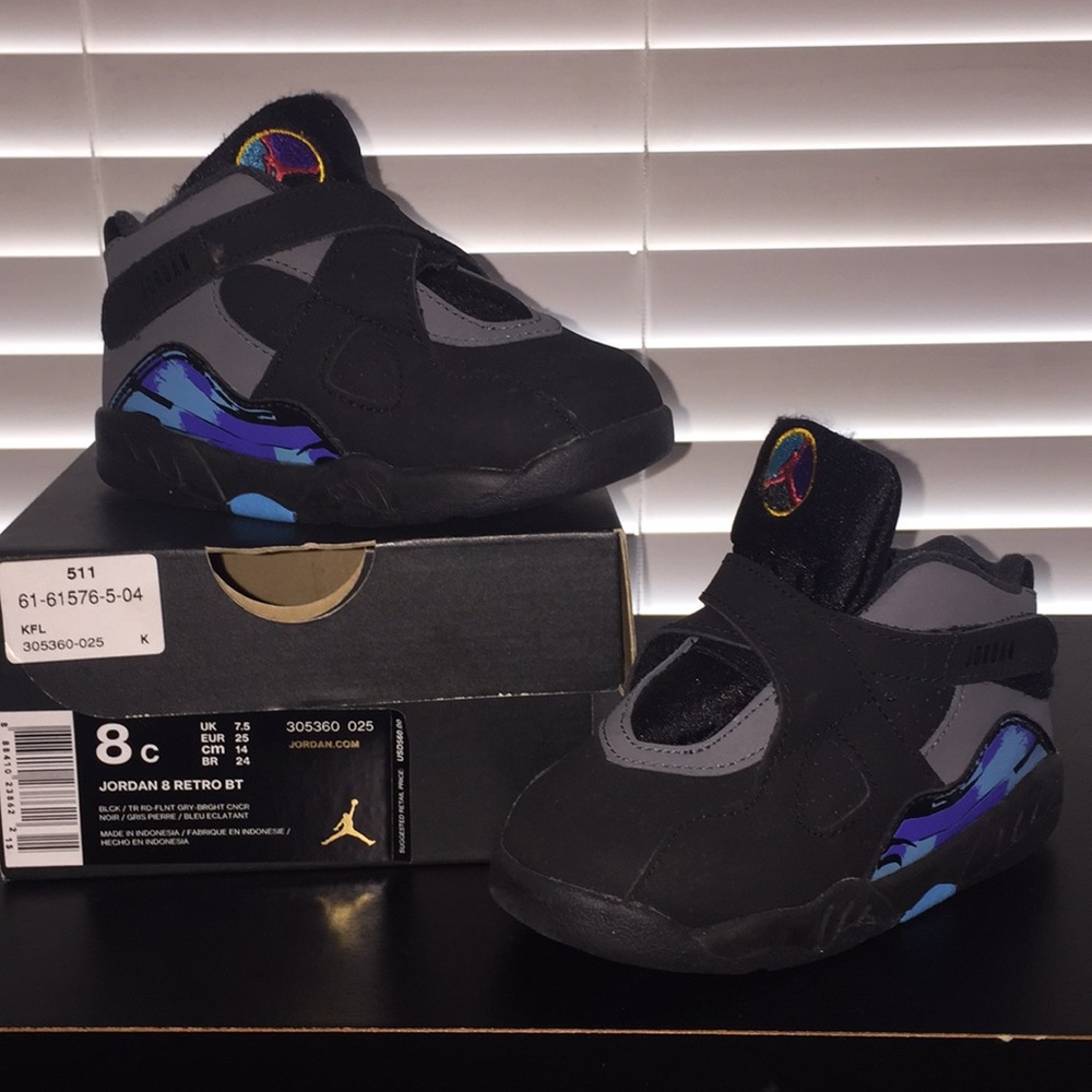 Jordan 8 Retro. Size toddler 8