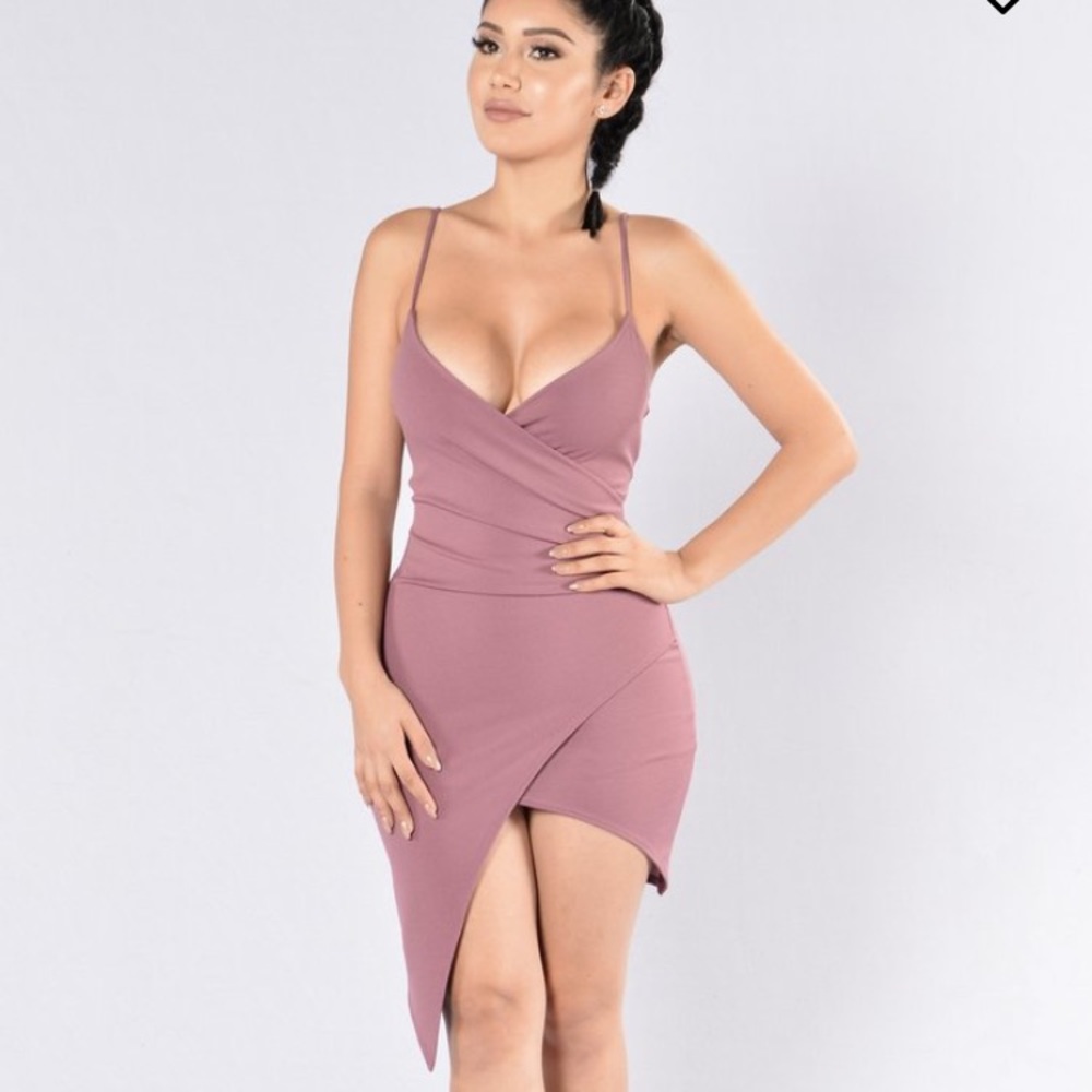 Mauve dress from Fashion Nova