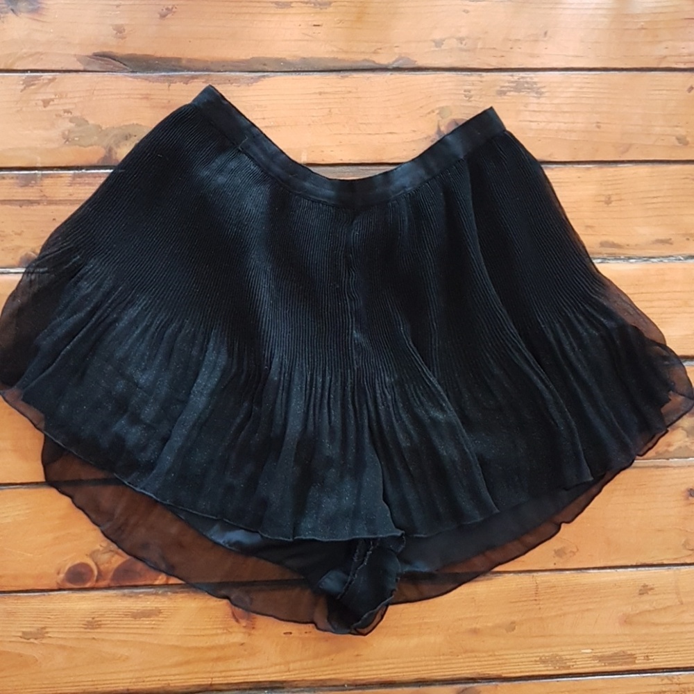 H&M Black Gold chiffon skirt