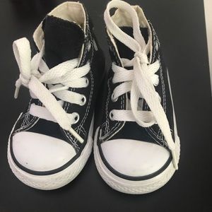 Black and white high top Converse