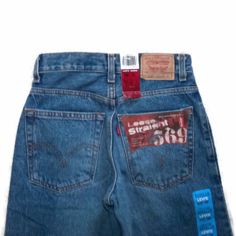 Levi's 569 Loose Straight Jeans-Boys-Sz 10R - Picture 2 of 5