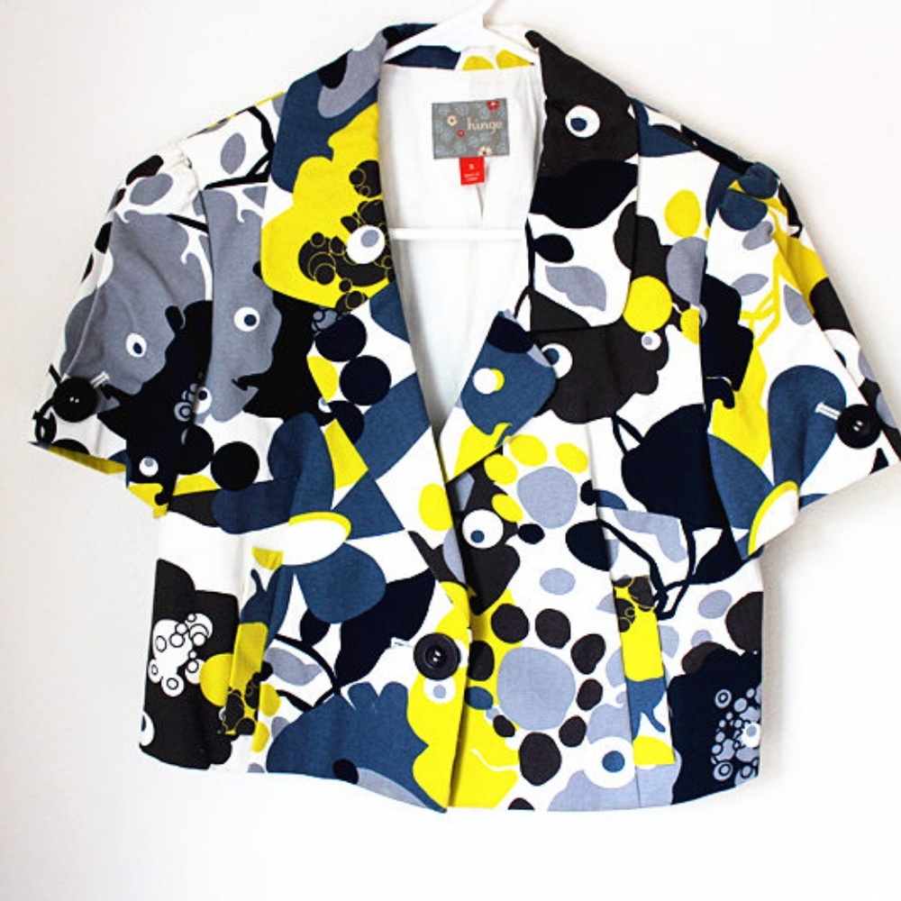 Hinge Floral Cotton Short Sleeve Jacket