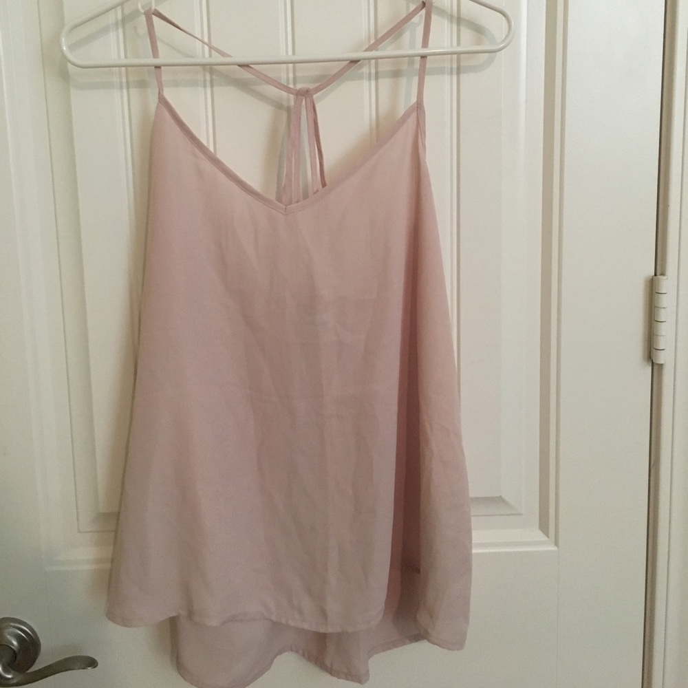 Light pink chiffon Abercrombie tank