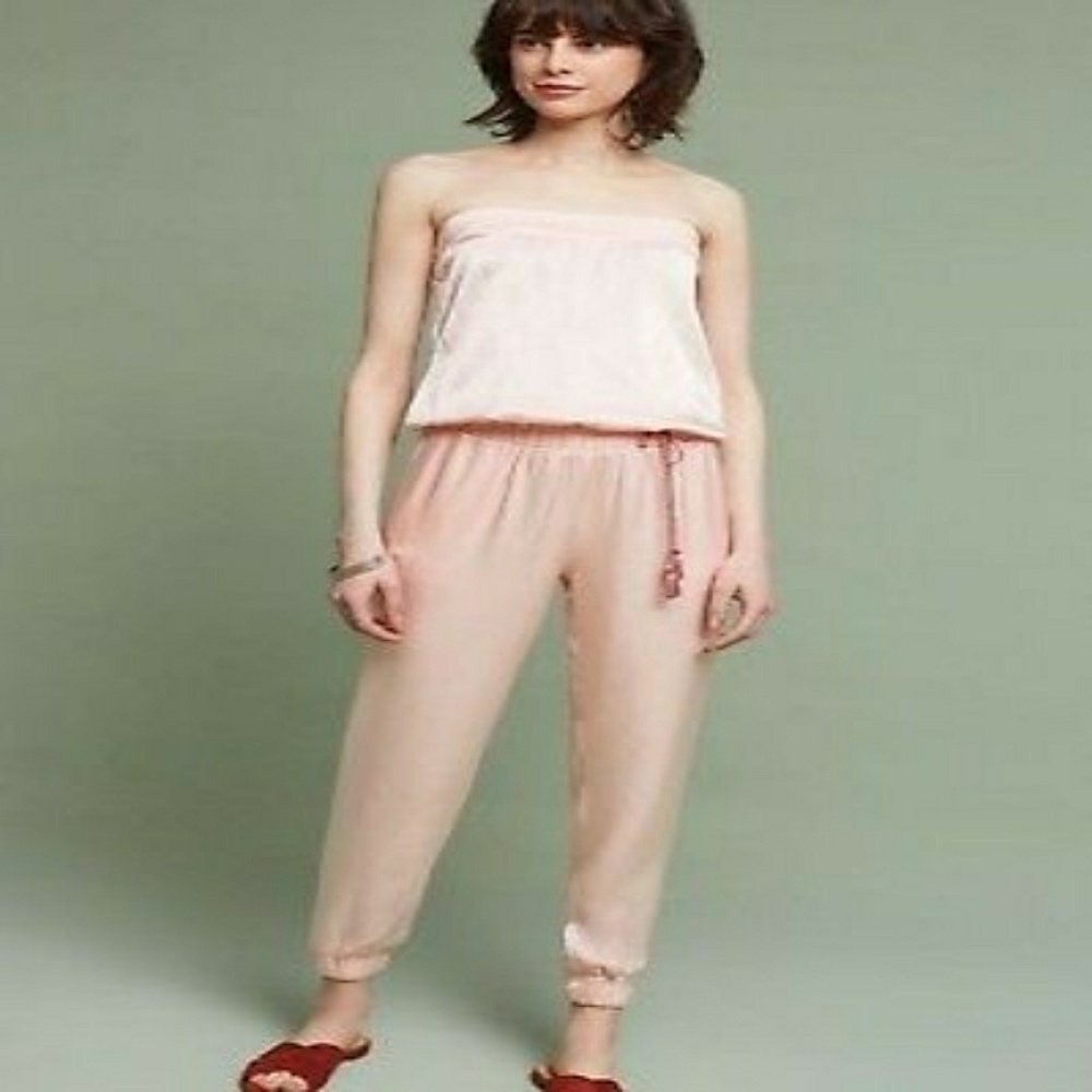 Anthropologie Drew Shimmer Strapless Jumpsuit