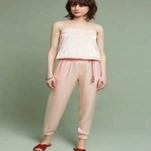 Anthropologie Drew Shimmer Strapless Jumpsuit