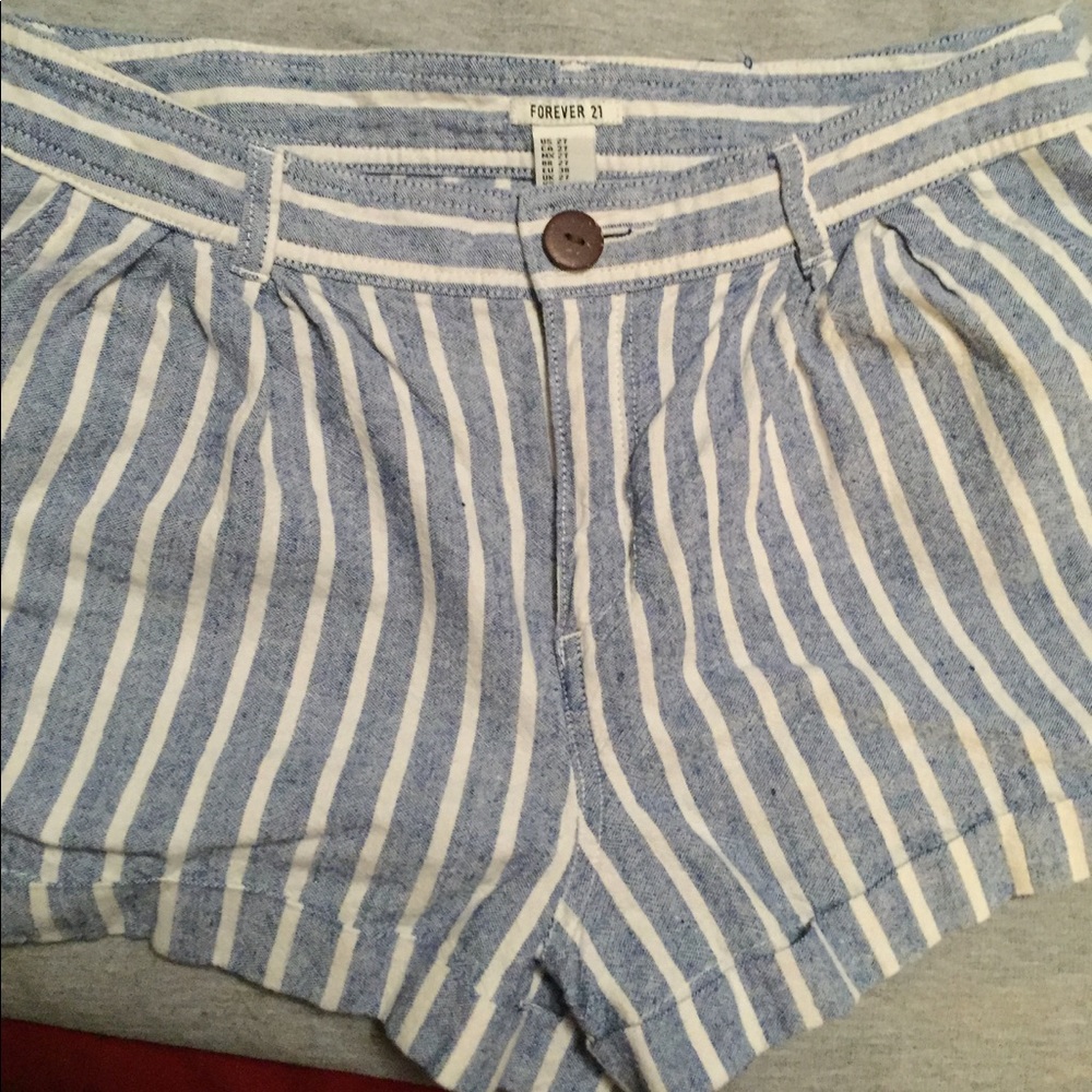 Pin striped shorts