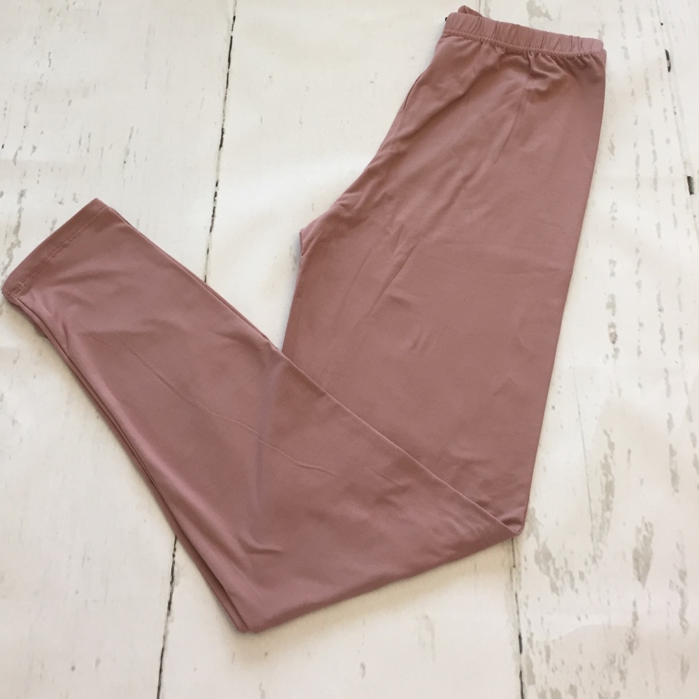 Solid Mauve ADULT Leggings S/M