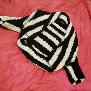Bebe Striped Sweater Shrug