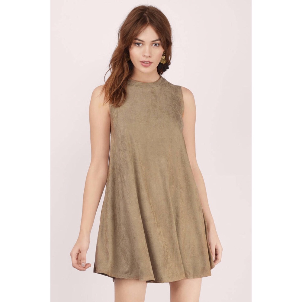 Suede A-line dress!