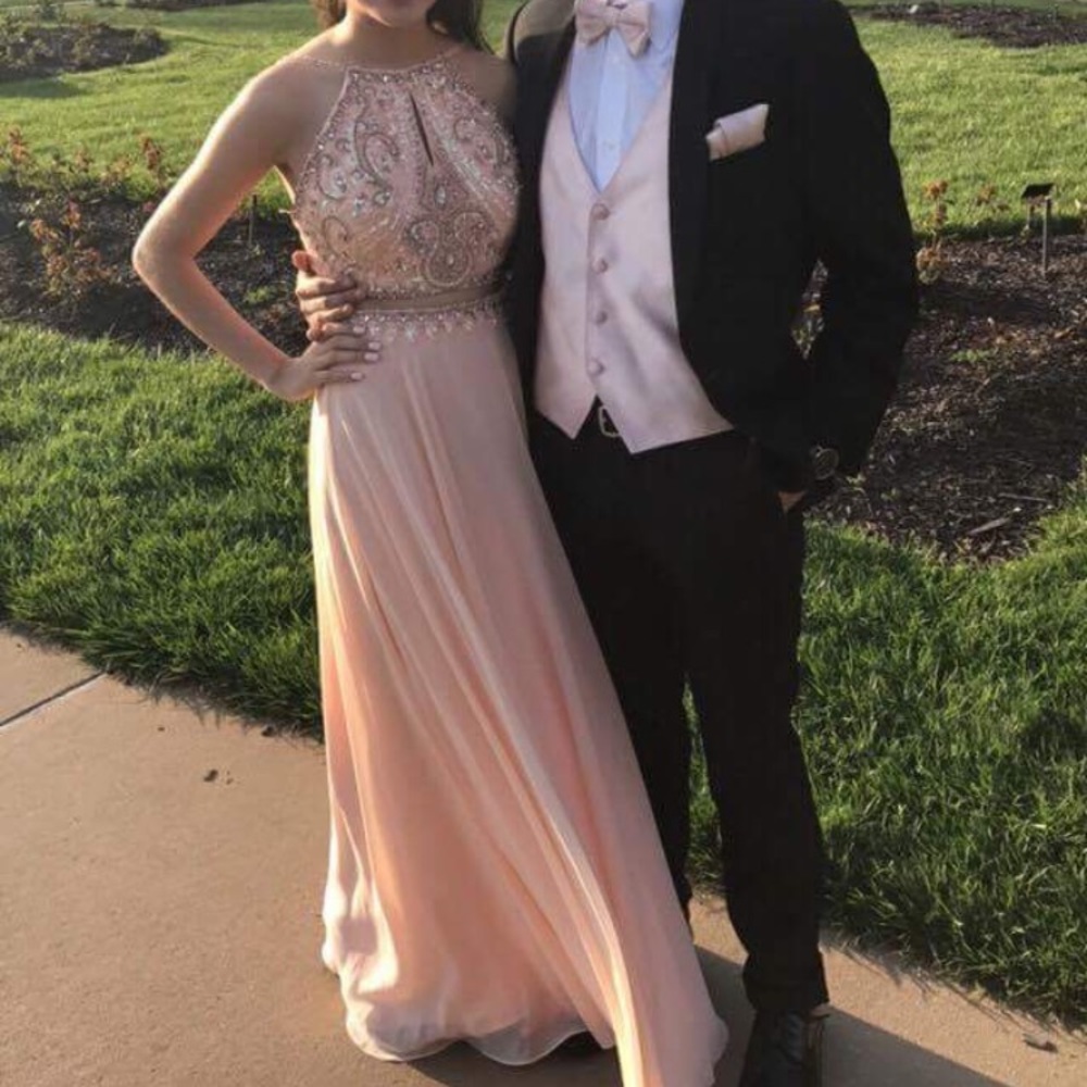 2 piece prom dress