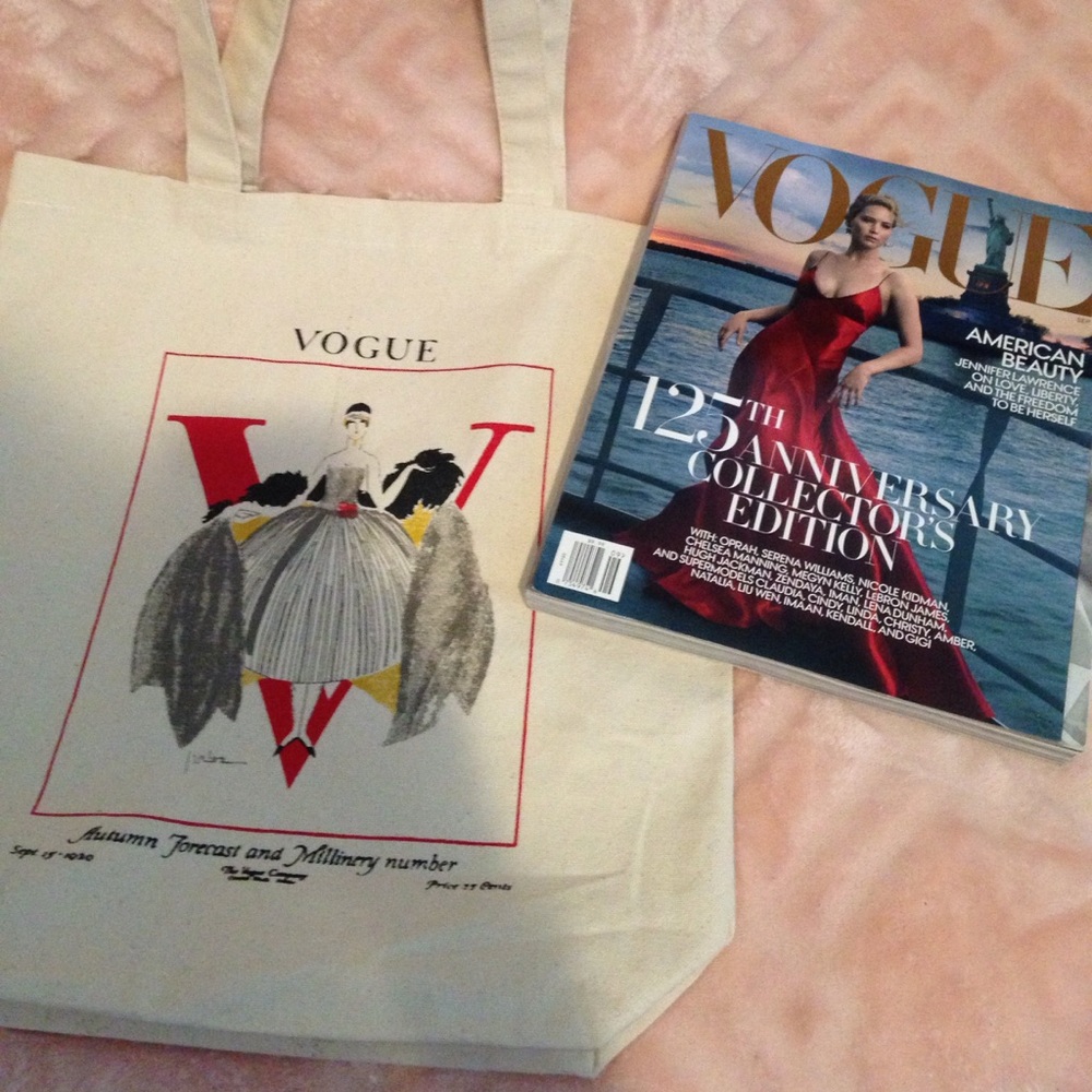 SOLD Vogue tote and 125th collectors edition