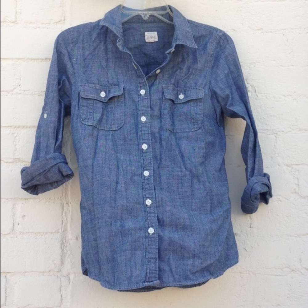 J. Crew Chambray Button Up Top