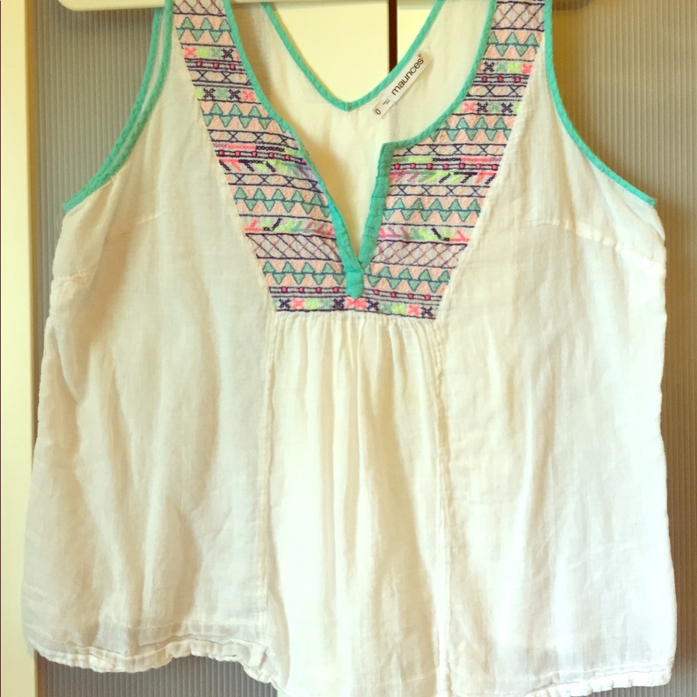 Breezy bright accented tank